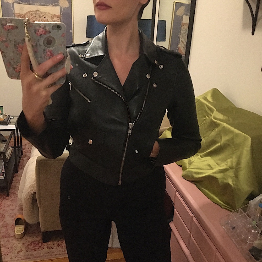 NWOT Maje Leather Jacket (size 40)